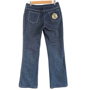 St John By Marie Gray Jeans With Crest Size 6 Dark Wash